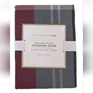 Lot of 2 Pottery Barn Teen Walker Plaid Standard Shams 100% Cotton